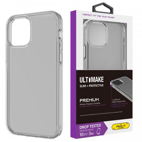 iPhone XS Max Transparent ShockProof Phone Case (Ultimake) Black