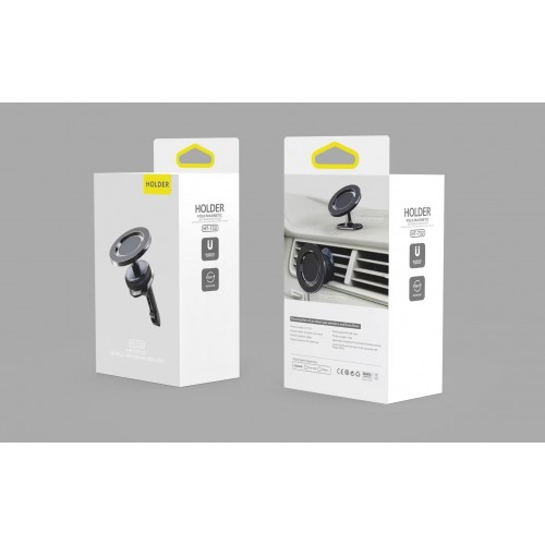 HT-732 Magnetic Universal Car Air Vent Bracket Holder – 360° Rotation & Foldable Design