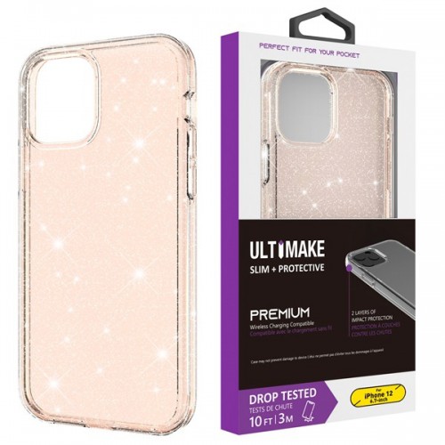 [M0650090018] iPhone XS Max Glitter Fluorescent Colors ShockProof Phone Case (Ultimake) Gold