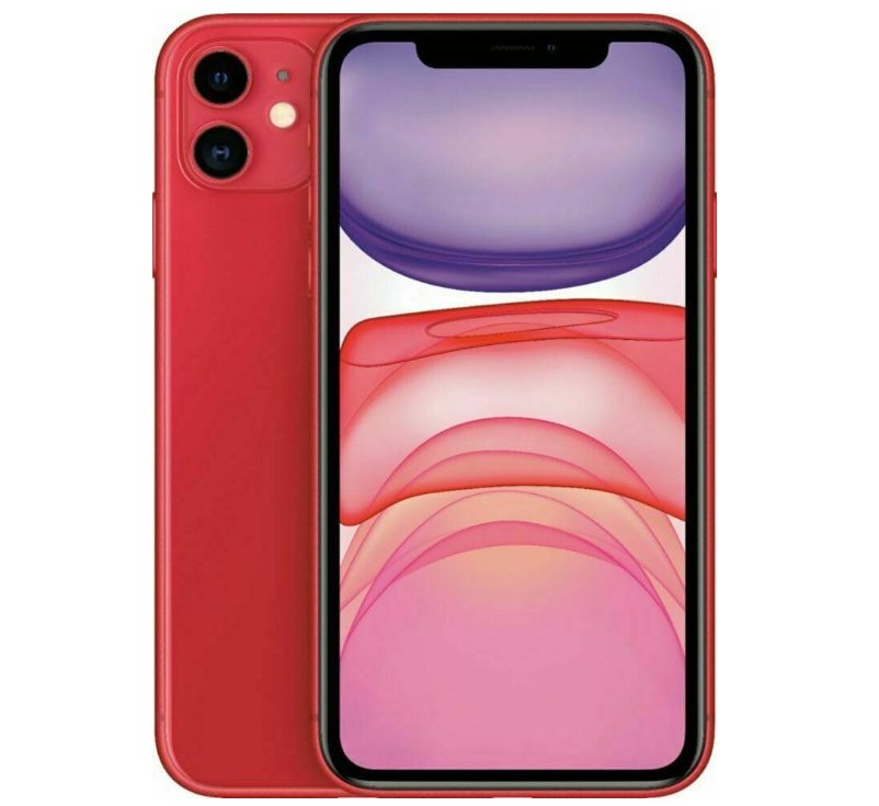 iPhone 11 64GB SS+eSim Red above 90% Battery Health Excellent Grade frame scratch (Refurbished) - (Message Stock)