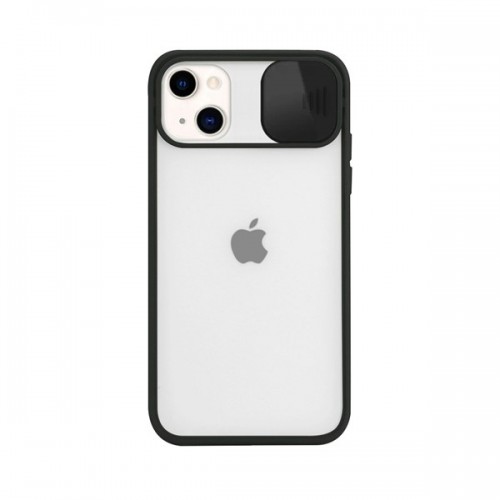 [M0620090132] iPhone 6P 7P 8P Slide Camera Lens Protection Cover Phone Case ShockProof TPU (Case Mate) ) Black