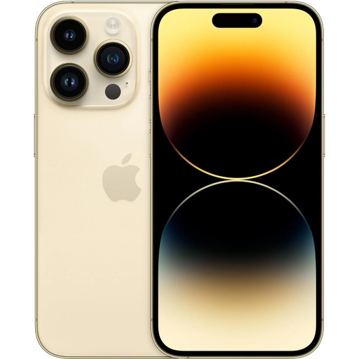 [M0010010965] iPhone 14 Pro Max 128GB SS+eSim Gold A Grade 100% Battery Health( Refurbished ) - (Message Stock)