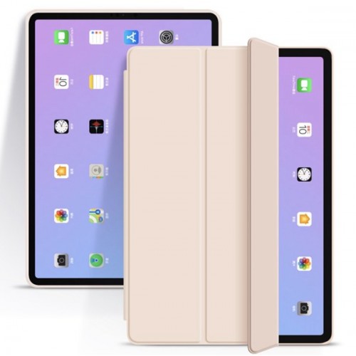 [T0680090039] iPad 10.9'' (10th, 2022) Case | Flip Soft Silicone Back Cover with Pen Slot Connectork – Pink